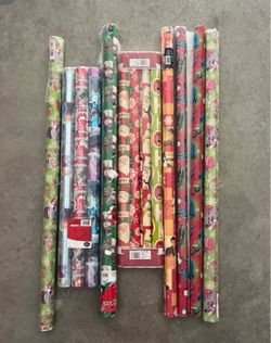 13 BRAND NEW ROLLS OF WRAPPING PAPER