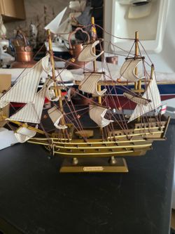 14" Wooden Sovereign of the Seas Tall Ship Model – Nautical Maritime Decor