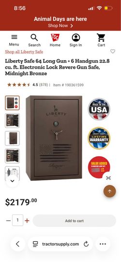 Liberty Safe Revere Gun Safe Midnight Bronze