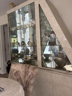 Beautiful Marble China Cabinet $250