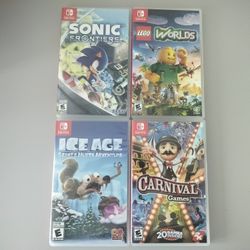 Nintendo Switch 4-Game Bundle Sonic Frontiers LEGO Worlds Ice Age Carnival