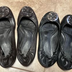 Two pairs of  Tory Burch flats