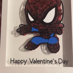 Spider-Man Valentines Day Shadow Box