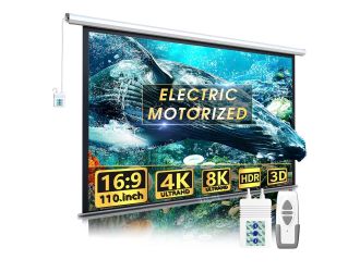 110’ Motorized projector screen