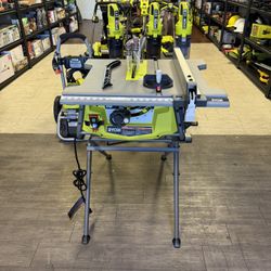 15 Amp 10 in. Compact Portable Corded Jobsite Table Saw with Folding Stand