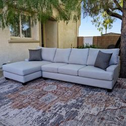 Living Spaces Harper 124" Sectional Sofa - Like New - Free Delivery