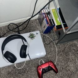 PS5 With Controller And Headset Four Games 