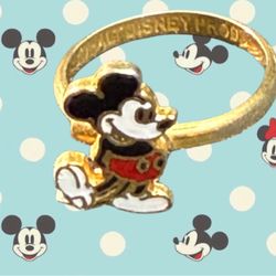 Vintage 1970s Disney Mickey Mouse Adjustable Child/Pinky Ring
