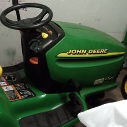 John Deere Lawn Tractor With Matching Trailorand Grass catcher 