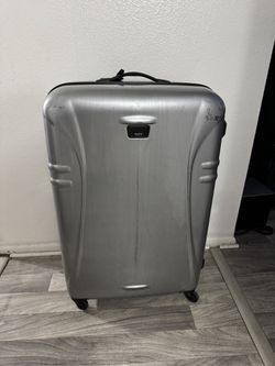 Tumi Medium Trip Packing Hard Case Luggage Silver 28” x 18.25”