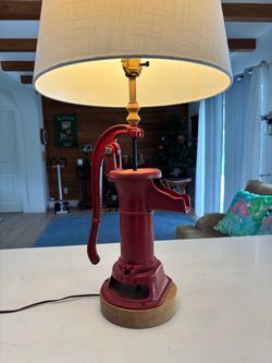 Vintage water pump Lamp!