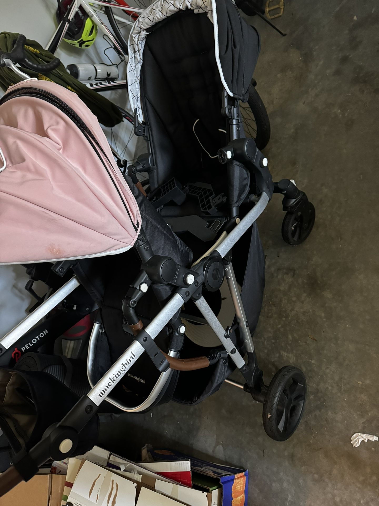 Double Mockingbird Stroller with Nuna Car Seat adapter