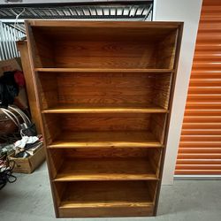 Solid Wood Book Shelf And Table
