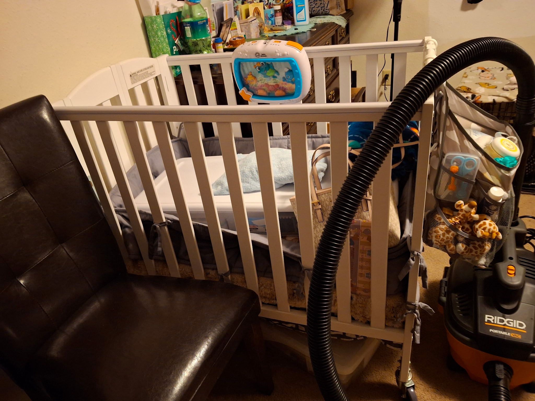 Dream On Me 3-in-1 Portable Crib, White And Dream On Me Holly 3" Mini/Portable Crib Mattress, Greenguard Gold & JPMA Certified, Fits Portable & Mini C