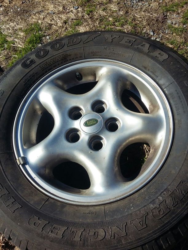 Goodyear tire w/LandRover cover