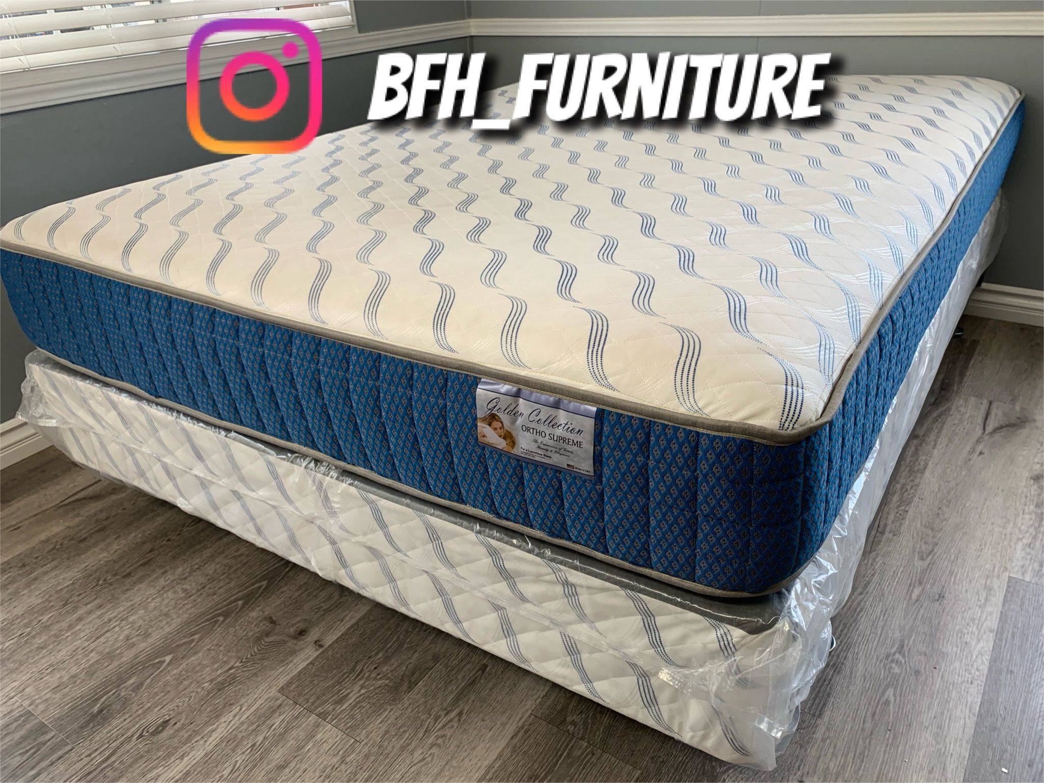 King Size Supreme Orthopedic Mattress and Boxspring