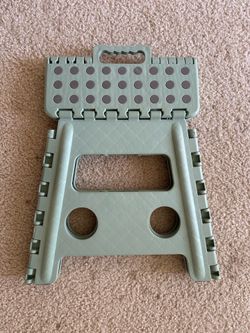 Pre-Owned small olive green stool