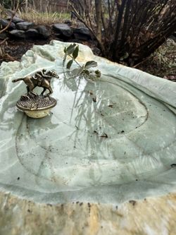 Natural Stone Hand Carved Bird Baths —