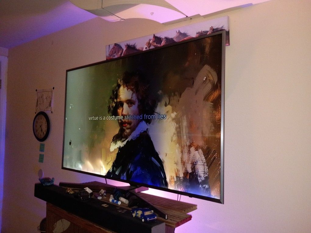 55' Samsung TV with Vizio Sound Bar And Woofer