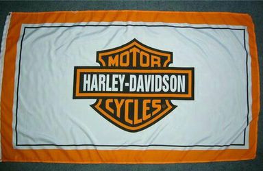 White Harley Davidson flag. Brand new. 3X5'ft