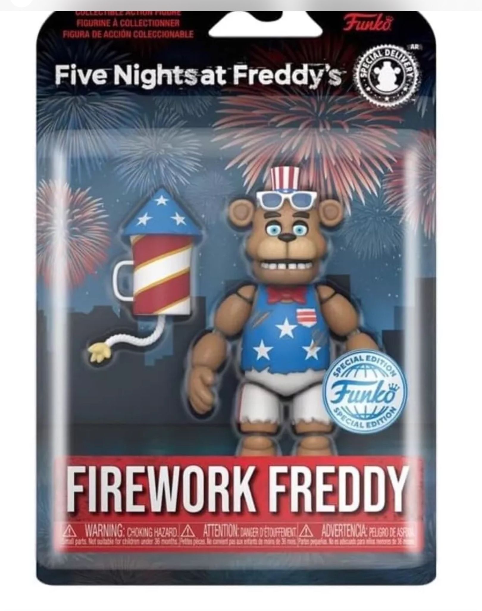 “Funko Action Figures Firework Freddy New Limited FNAF 4th of July - Patriotic Times
