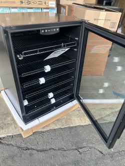 NewAir Beverage Fridge Cooler Black Stainless Steel