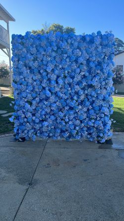 Blue Floral Wall for sale