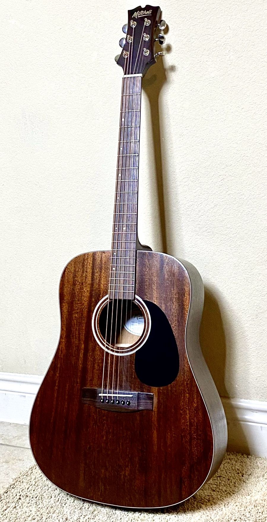 Mitchell T331 Solid-Top Mahogany Dreadnought Acoustic Guitar