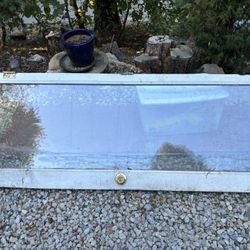 Antique door with glass 