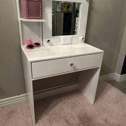 Mini Vanity Desk With Mirror