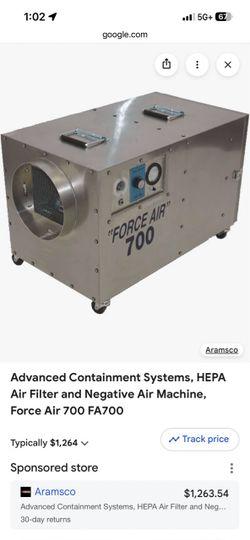 Force Air 700 HEPA Negative Air Machine