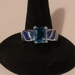 New Silver Blue Fire Opal Ring Size 8 And Hello Kitty Watch