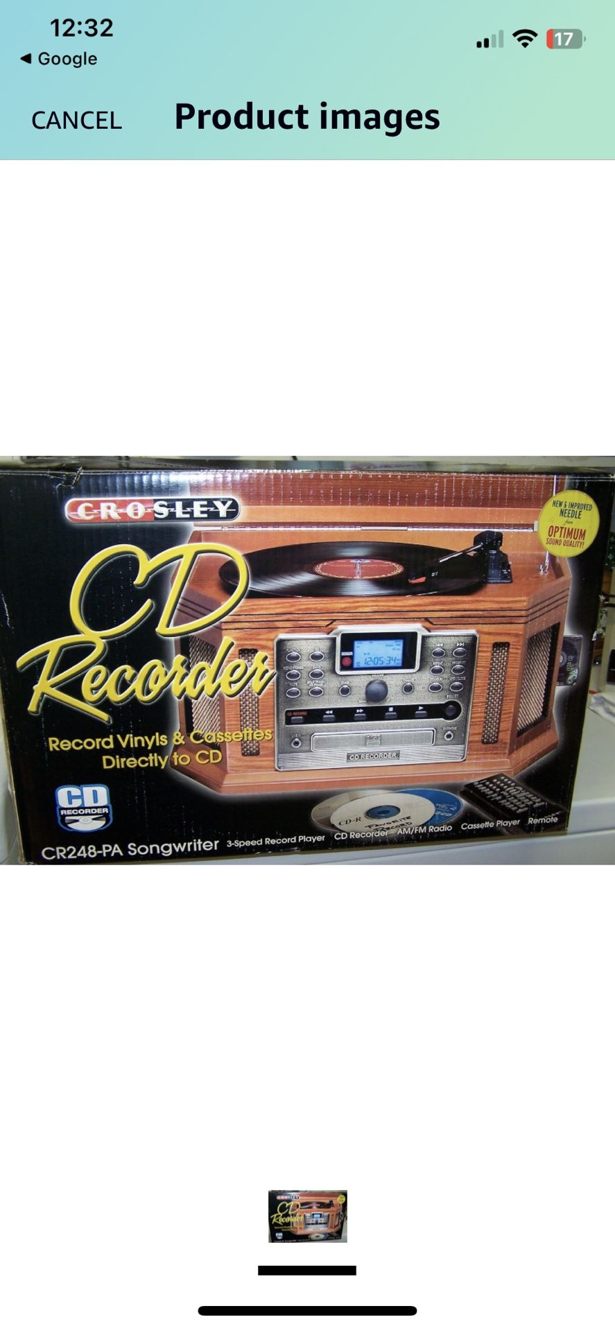 CROSLEY CR248 SONGWRITER CD RECORDER - PAPRIKA