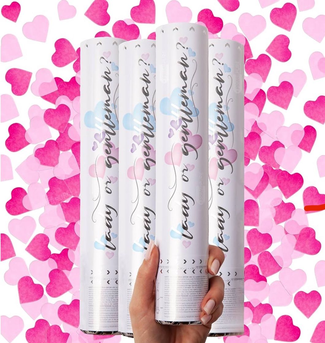 GIRL Gender Reveal Confetti Cannons