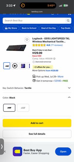 BRAND NEW!! Logitech G515 LIGHTSPEED TKL tactile UNOPENED