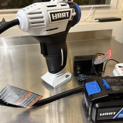 Hart Tire Inflator Digital Gauge With Battery 4ah And Charger New