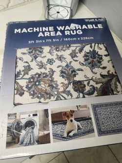Area Rug, Machine Washable Rug $60 NEW