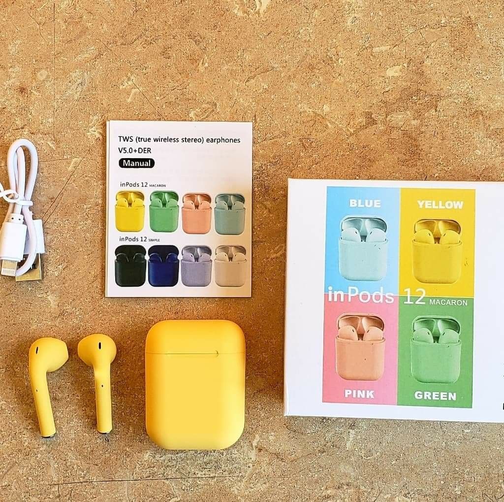 YELLOW INPODS 12 TWS bluetooth 5.0 headset wireless touch