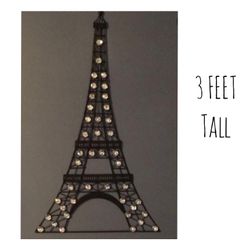 3 Ft Rhinestone Paris Eiffel Tower Wall Decor