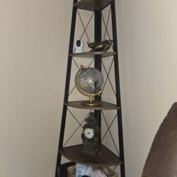 Wood Corner Shelf 70 Inch Tall