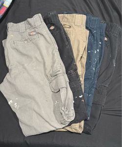 5 Dickies used work pants bundle!