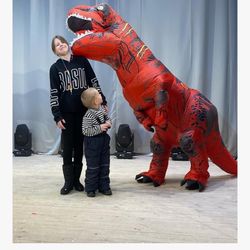 Inflatable Dinosaur Costume Adult, Fancy Halloween Blow up T-Rex Costume Full Body dinosaur T-Rex