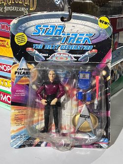 1994 Playmates Star Trek TNG Captain Picard Duty Uniform Figure #6942 Sealed