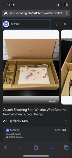 Coach Shooting Star Wristlet Wallet Mint Condition Discontinued