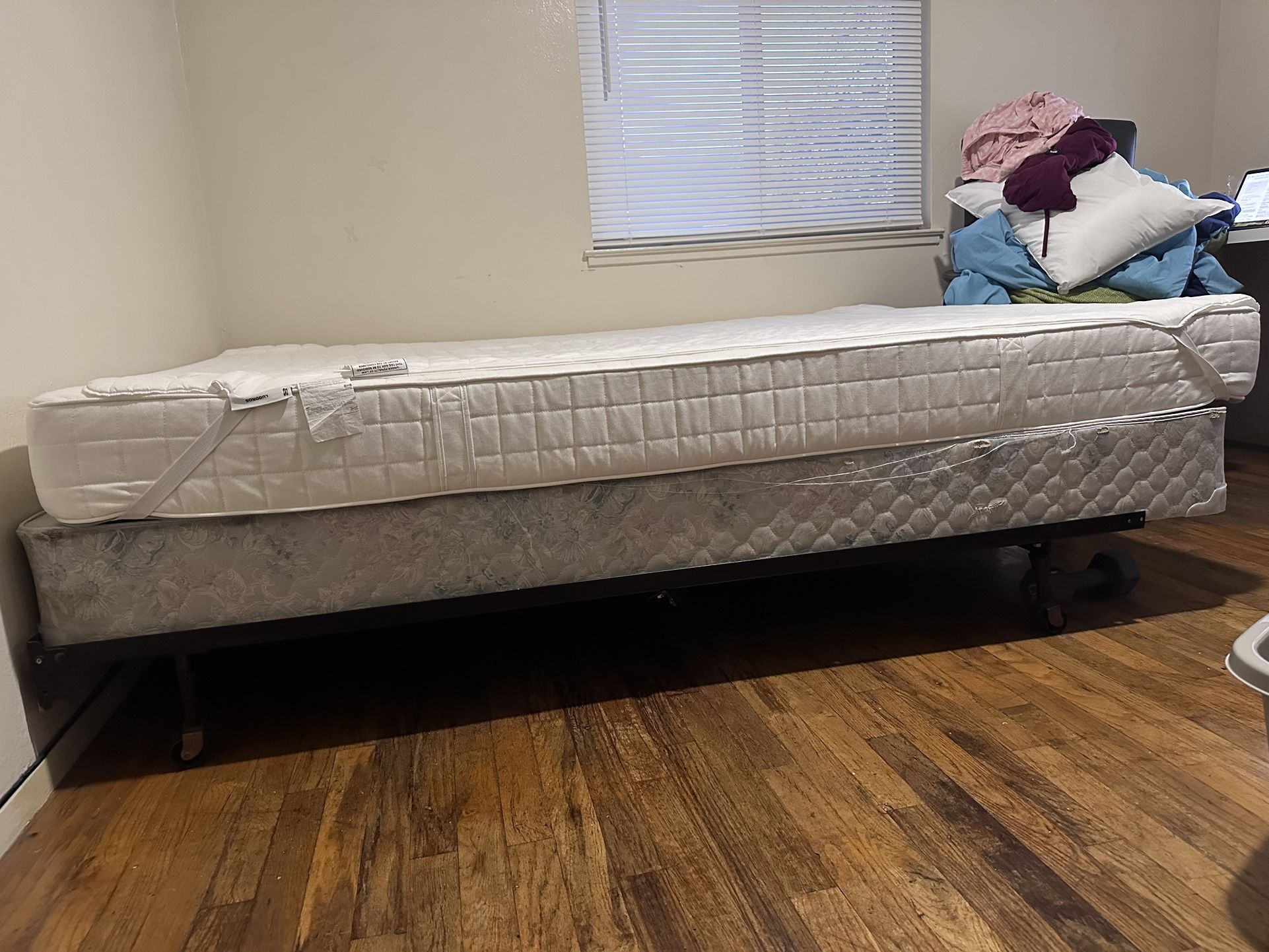 Queen Size Bed Frame And Box Spring - Free