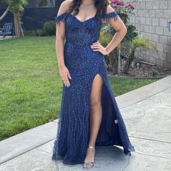 Dark Blue Prom Dress
