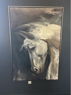 40” x60” Large Framed Horse Canvas Wall Art