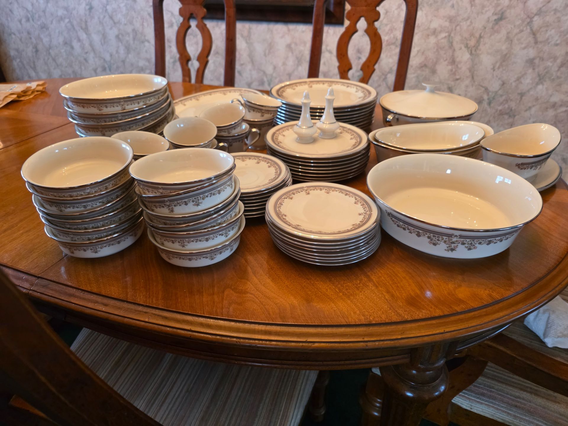 Lenox Lace Point Fine China Set – Vintage Made in USA – Large Set