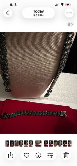 Brand New Premium Handset Crystals Watch Style Chain & Bracelet Set VVS CZ