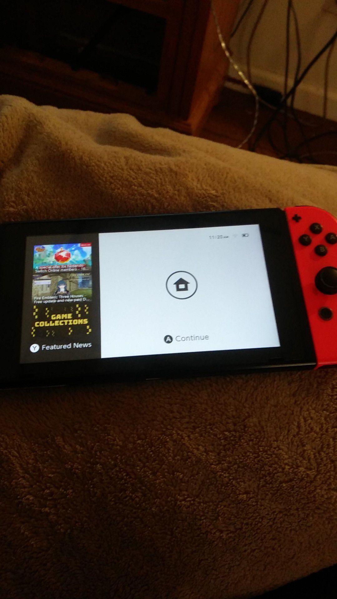 Nintendo switch with two games